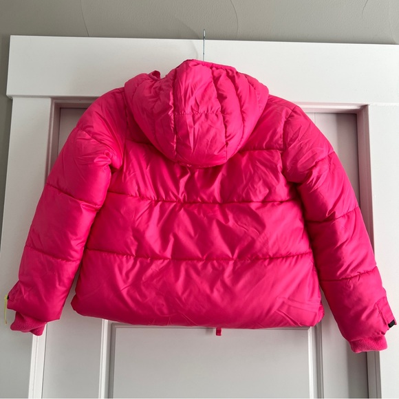 NWT Girl's hot pink Short Puffer Jacket - All in Motion - small - Picture 6 of 8